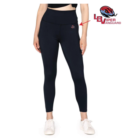 Threadfast: Impact Leggings with Small Viper Vanguard Full Color Logo on Front (Adult, Women)