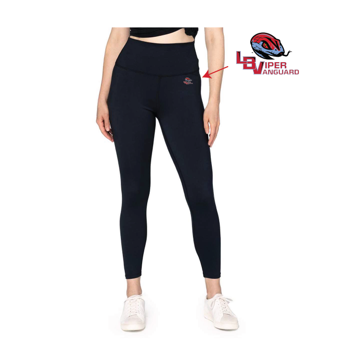 Threadfast: Impact Leggings with Small Viper Vanguard Full Color Logo on Front (Adult, Women)