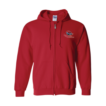 Gildan: Heavy Blend™ Full-Zip Hooded Sweatshirt with Full Color Logo on Front (Adult, Unisex)